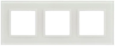 Рамка 3-м Elegance 14-5103-01М для розеток и выключателей стекло матов. бел. Эра Б0065836