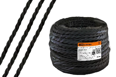 Ретро провод "Эко" 3х2.5 витой ГОСТ черный (50м) TDM