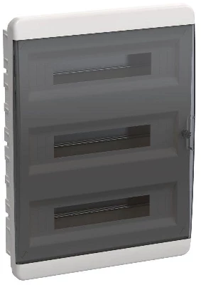 Корпус ЩРВ-П-54 TEKFOR IP41 черн. прозр. дверь пластик. IEK TF5-KP12-V-54-41-K01-K03