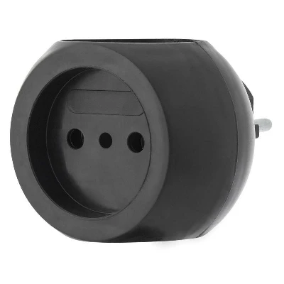 Разветвитель 3-м 6А IP20 Шар 220В черн. Rexant 11-1063-1