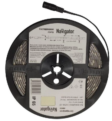 Лента светодиодная 71 420 NLS-5050R30-7.2 IP20 12B R5 7.2Вт/м (уп.5м) Navigator 71420