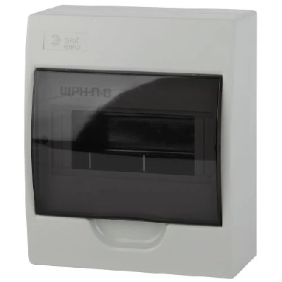 Бокс навесной ЩРН-П-8 8мод. IP41 пластик SIMPLE NO-box_simple-plastic_8_surface BOXS08 Эра Б0041523