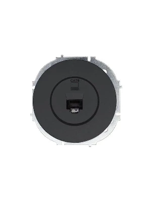 Розетка компьютерная СП OSEN RJ45 кат.6 механизм черн. бархат LEZARD 743-4288-140