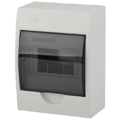 Бокс навесной ЩРН-П-6 6мод. IP41 пластик SIMPLE NO-box_simple-plastic_6_surface BOXS06 Эра Б0041522