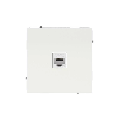Розетка компьютерная 1-м KANT RJ45 кат.5E без шторки бел. магнолия DKC 7000663