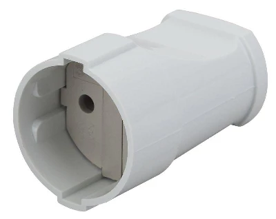 Розетка кабельная без заземл. прямая 10А бел. Rx1-W ЭРА Б0039680