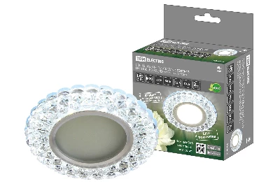 Светильник встраиваемый СВ 03-13 MR16 50Вт G5.3 LED подсветка 3 Вт зеркальный/хром TDM