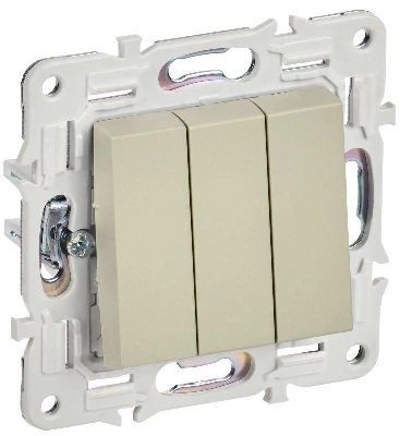 Выключатель 3-кл. SKANDY 10А SK-V11B беж. IEK SK-V30-0-10-K10