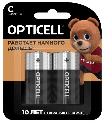Элемент питания алкалиновый C/LR14 1.5В (блист. 2шт) Basic Opticell 5051004/6051004