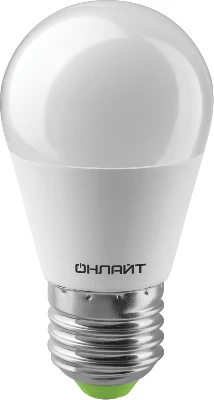 Лампа светодиодная 61 968 OLL-G45-10-230-2.7K-E27 10Вт шар 2700К тепл. бел. E27 1000лм 176-264В ОНЛАЙТ 61968