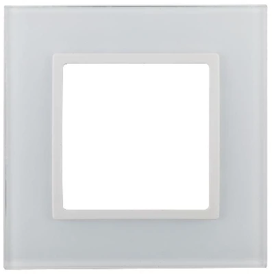 Рамка 1-м 14-5101-01 стекло Elegance бел.+бел. Эра Б0059166