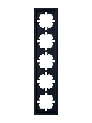 Рамка 5-мест. горизонт. ZIMA черн. бархат LEZARD 704-4200-150