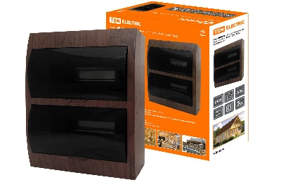 Бокс ЩРН-П-24 модулей навесной пластик IP41 "Эко" (бук) TDM