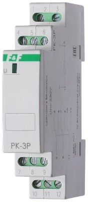 Реле промежуточное PK-3P 230В 50Гц 3х8А 3перекл. IP20 монтаж на DIN-рейке 35мм F&F EA06.001.023