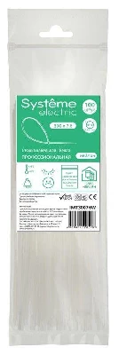 Стяжка кабельная 300х7.6 бел. (уп.100шт) SE IMT30076W