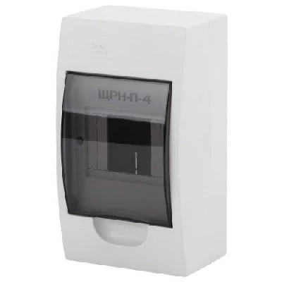 Бокс навесной ЩРН-П-4 4мод. IP41 пластик SIMPLE NO-box_simple-plastic_4_surface BOXS04 Эра Б0041521