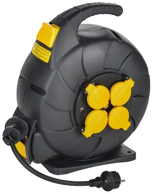 Удлинитель на катушке TWIST 4х15м с заземл. с крышк. автосмотка 16А IP44 КГ 3х1.5 IEK TW-KP27-16-04-15-44
