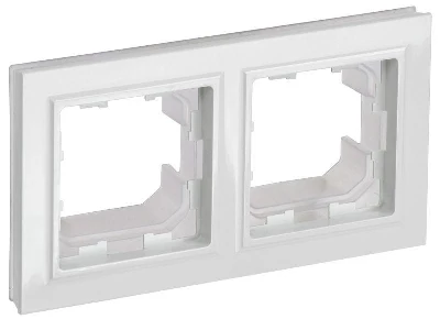 Рамка 2-м IP44 BRITE РУ-2-БрБ-44 бел. IEK BR-M22-44-K01