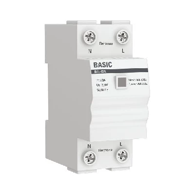 Реле напряжения RVb-63A (сквозное подкл.) Basic EKF rvb-63a