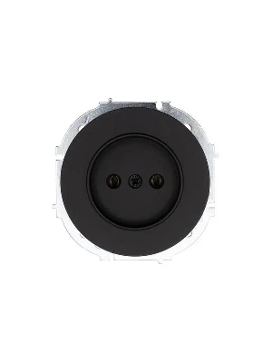 Розетка 1-м СП OSEN без заземл. ПБТ механизм черн. бархат LEZARD 743-4288-121B
