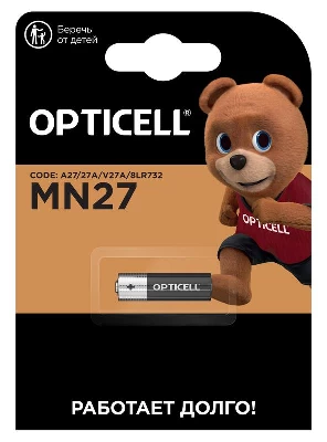 Элемент питания алкалиновый A27/MN27/8LR732 12В (блист.1шт) Specialty Opticell 5070002/6070002