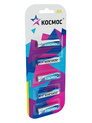 Элемент питания алкалиновый AA/LR6 BP-5 (блист.5шт) КОСМОС KOCLR65BL