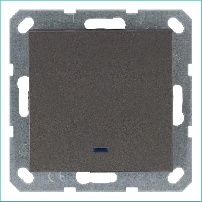 Выключатель 1-кл. 10А IP20 с подсветкой механизм мокко Jasmart G3011NZ