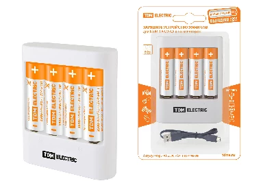 Зарядное устройство 3044Н (300 mA 4 слота АА/ААА 2 кан.+4xAA2500 USB) TDM