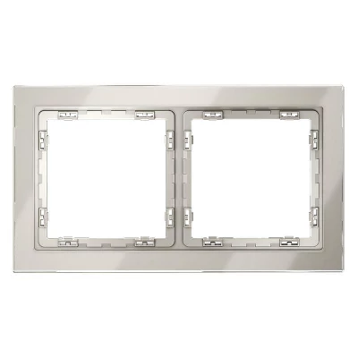 Рамка 2-м S70 стеклян. кашемир Voltum VLS110203