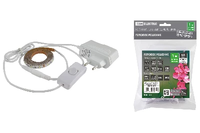 Комплект светодиодной ленты SMD2835-60 LED/м-12 В-4.8 Вт/м-IP20-6000 К (1 м), 6 Вт TDM