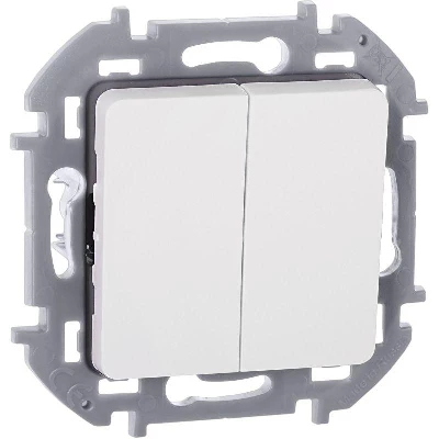 Выключатель 2-кл. Inspiria 10А IP20 250В 10AX механизм бел. IEK 673620