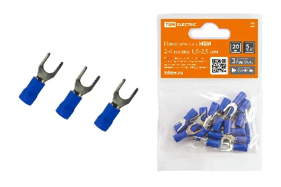 Наконечник НВИ 2-4 вилка 1.5-2.5мм (20шт) TDM