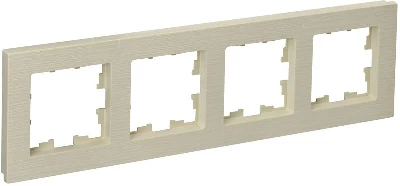 Рамка 4-м BRITE РУ-4-Бр беж. рифленый IEK BR-M42-51-K10