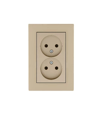 Розетка 2-я Karea RIZZ без заземл. крем Makel 88010017