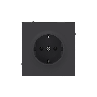 Розетка силовая KANT 2P+E без шторки черн. уголь DKC 7012033