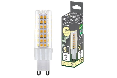 Лампа светодиодная G9-9 Вт-230 В-3000 К, SMD, 21.5х70.5 мм TDM