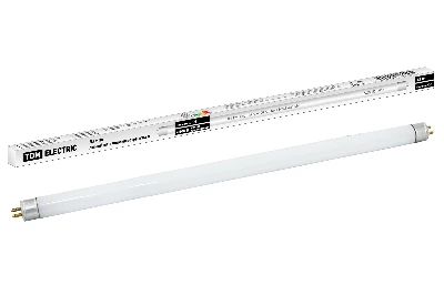Лампа люминесцентная линейная двухцокольная ЛЛ-12/12Вт, T4/G5, 6500 К, длина 368.2мм TDM