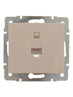 Розетка компьютерная СП Rain RJ45 16А IP20 механизм крем. LEZARD 703-0388-139