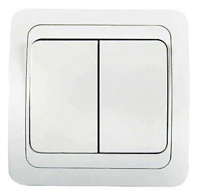 Выключатель 2-кл. СП Classico 2023 10А IP20 бел. ASD / IN HOME 4680005959860
