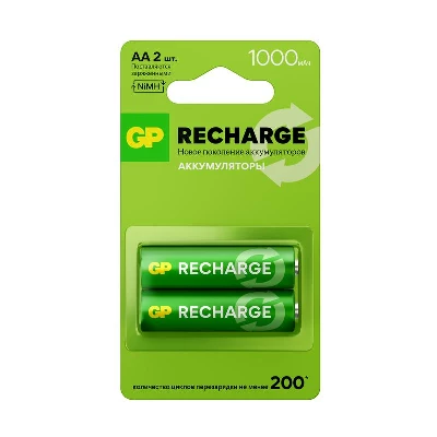 Аккумулятор AA/HR6 RECHARGE 1.2В 1000мА.ч 100AAHCV-2CRSBC2 16/96 (блист.2шт) GP 20252