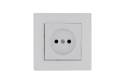 Розетка 1-м Karea RIZZ без заземл. бел. Makel 88001022
