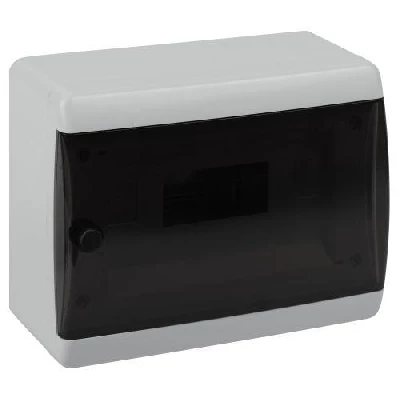 Корпус навесной ЩРН-П-8 ЭРА COMFORT IP41 прозр. крышка пластик. бел. ЭРА Б0067224