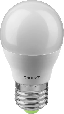 Лампа светодиодная 90 065 OLL-G45-12-230-6.5K-E27-FR 12Вт шар 6500К холод. бел. E27 1200лм 176-264В ОНЛАЙТ 90065