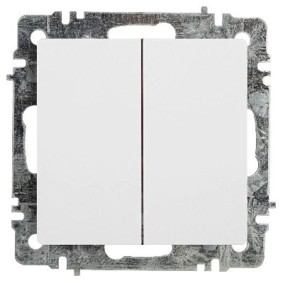 Переключатель 2-кл. СП Accent 6-107-01 10А IP20 250В AL/CU бел. Intro Б0063554