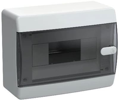 Корпус ЩРН-П-8 UNION Compact IP41 черн. прозр. дверь пластик. IEK UIC-KP12-N-08-41-K01