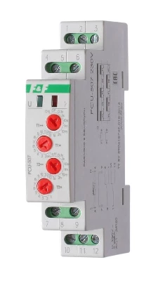 Реле времени PCU-507 2х8А 230В 2перекл. IP20 многофункц. 2 независимых времен. 1мод. монтаж на DIN-рейке F&F EA02.001.022