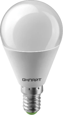 Лампа светодиодная 71 625 OLL-G45-8-230-4K-E14 8Вт шар 4000К нейтр. бел. E14 800лм 176-264В ОНЛАЙТ 71625