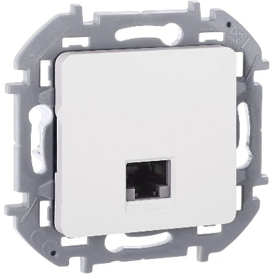 Розетка компьютерная Inspiria RJ45 кат.6 UTP механизм бел. IEK 673830