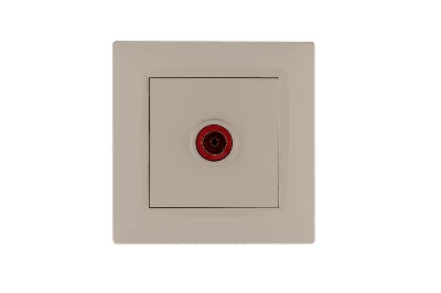 Розетка TV проходная Karea RIZZ крем Makel 88010007