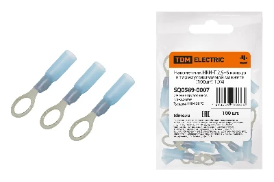 Наконечник НКИ-Т 2.5–6 кольцо в термоусаживаемой манжете (100шт) TDM